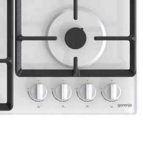 Варильна поверхня Gorenje газова на склі, 60см, чавун, білий №6