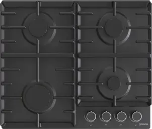 Варильна поверхня Gorenje газова, 60см, чавун, чорний №2