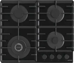 Варочная поверхность Gorenje газовая на стекле, 60см, чугун, черный