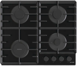 Варильна поверхня Gorenje газова на склі, 60см, чавун, чорний