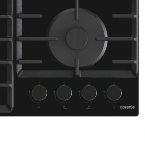 Варильна поверхня Gorenje газова на склі, 60см, чавун, чорний №4