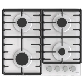 Варильна поверхня Gorenje газова на склі, 60см, чавун, білий №1