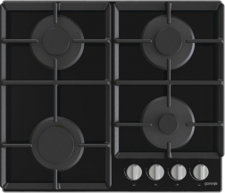 Варильна поверхня Gorenje газова на склі, 60см, чавун, чорний