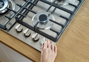 Варильна поверхня Gorenje газова на склі, 60см, чавун, чорний №4