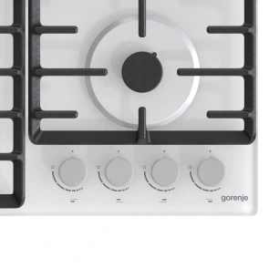 Варильна поверхня Gorenje газова на склі, 60см, чавун, білий №6