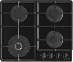 Варочная поверхность Gorenje газовая на стекле, 60см, чугун, черный №1