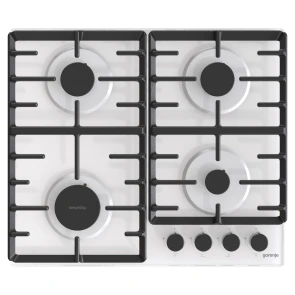 Варильна поверхня Gorenje газова на склі, 60см, чавун, білий №3