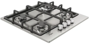 Варильна поверхня Whirlpool газова, 60см, чавун, конфорка з подвійним рядом полум'я, нерж №4
