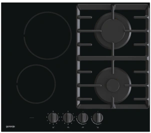 Варильна поверхня Gorenje комбінована (2 газ + 2 склокерам. ), 60см, чорний №1