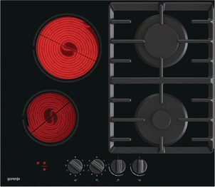 Варильна поверхня Gorenje комбінована (2 газ + 2 склокерам. ), 60см, чорний №3