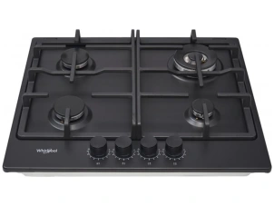 Варочная поверхность Whirlpool газовая, 60см, чугун, конфорка с двойным рядом пламени, черный №6