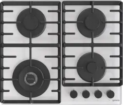 Варочная поверхность Gorenje газовая на стекле, 60см, чугун, белый