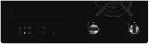 Варочная поверхность Electrolux комбинированная (2 газ + 2 инд), 60см, расширенная зона, чугун, черный №3