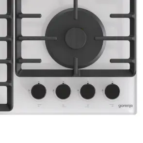 Варочная поверхность Gorenje газовая на стекле, 60см, чугун, белый №10