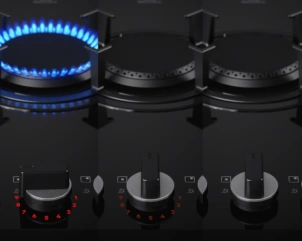Варочная поверхность Electrolux газовая на стекле, 60см, чугун, электрон. управление, Hob2Hood, черный №5
