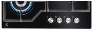 Варочная поверхность Electrolux газовая на стекле, 60см, чугун, черный №3