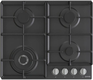 Варочная поверхность Gorenje газовая, 60см, чугун, черный №1
