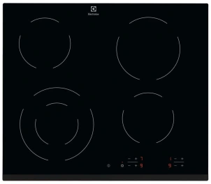 Варочная поверхность Electrolux электрическая стеклокерамическая, 60см, черный №1