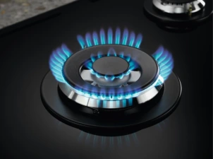 Варочная поверхность Electrolux газовая на стекле, 75см, чугун, черный №6