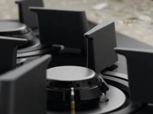 Варочная поверхность Electrolux газовая на стекле, 75см, чугун, электрон. управление, Hob2Hood, черный №5