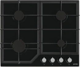 Варочная поверхность Gorenje газовая на стекле, 60см, чугун, черный