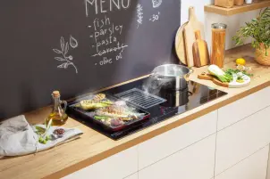 Варильна повверхня Gorenje індукційна, 83см, розширена зона, вбудована витяжка, 620м.куб/год, чорний №10