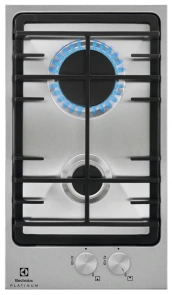 Варочная поверхность Electrolux газовая, 30см, чугун, Домино, нерж. №2