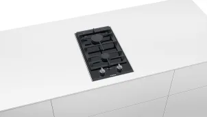 Варильна поверхня Bosch газова на склі, 30см, Доміно, чавун, чорний №6