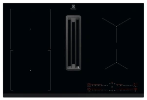 Варочная поверхность Electrolux индукционная, 80см, расширенная зона, встроенная вытяжка, Hob2Hood, черный №1