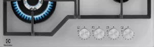Варочная поверхность Electrolux газовая на стекле, 60см, чугун, серебристый №3