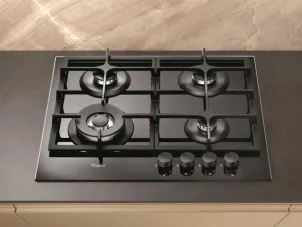 Варочная поверхность Whirlpool газовая на стекле, 60см, чугун, конфорка с двойным рядом пламени, черный №3
