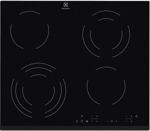 Варочная поверхность Electrolux электрическая стеклокерамическая, 60см, черный №1