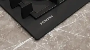 Варочная поверхность Siemens газовая на стекле, 60см, чугун, черный №5