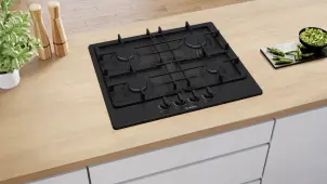 Варочная поверхность Bosch газовая, 60см, чугун, черный №3