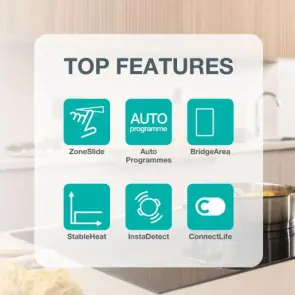 Варочная поверхность Gorenje индукционная, 60см, PowerBoost, SliderTouch, увеличенная площадь приготовления, черный №9
