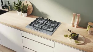 Варильна поверхня Bosch газова, 60см, чавун, WOK, нерж №6