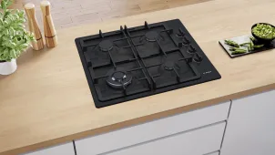 Варочная поверхность Bosch газовая, 60см, чугун, WOK, черный №6