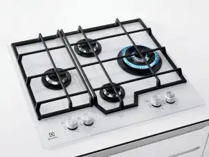 Варочная поверхность Electrolux газовая на стекле, 60см, чугун, белый №4