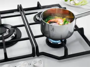 Варочная поверхность Electrolux газовая на стекле, 60см, чугун, белый №10