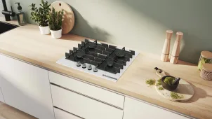 Варильна поверхня Bosch газова, 60см, чавун, білий №4