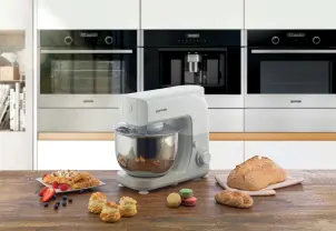 Кухонная машина Gorenje 800Вт, чаша-металл, корпус-металл, насадок-3, белый №10