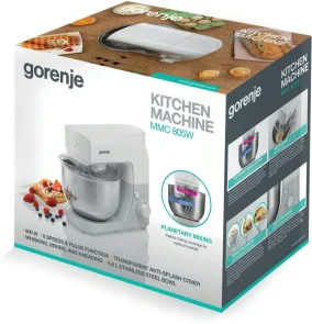 Кухонная машина Gorenje 800Вт, чаша-металл, корпус-металл, насадок-3, белый №11