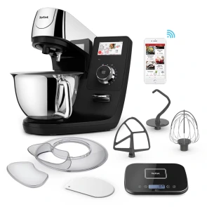 Кухонная машина Tefal I-Coach Touch, 1200Вт, чаша-металл, корпус-металл+пластик, дисплей, насадок-3, подкл. к смартфону, черный №5