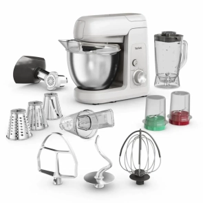 Кухонная машина Tefal Bake Partner 1100Вт, чаша-металл, корпус-пластик, насадок-8, белый №2