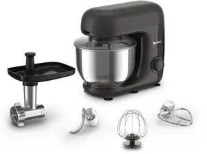 Кухонна машина Tefal Bake Essential 800Вт, чаша-метал, корпус-метал/пластик, насадок-4, чорний №2