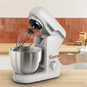 Кухонная машина Tefal Bake Partner 1100Вт, чаша-металл, корпус-пластик, насадок-8, белый №8