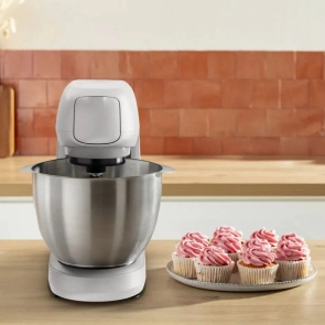 Кухонная машина Tefal Bake Partner 1100Вт, чаша-металл, корпус-пластик, насадок-8, белый №9