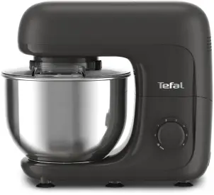 Кухонна машина Tefal Bake Essential 800Вт, чаша-метал, корпус-метал/пластик, насадок-4, чорний №4