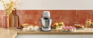 Кухонная машина Tefal Bake Partner 1100Вт, чаша-металл, корпус-пластик, насадок-8, белый №11