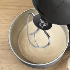 Кухонна машина Tefal Bake Essential 800Вт, чаша-метал, корпус-метал/пластик, насадок-4, чорний №10